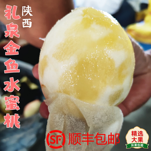 顺丰-陕西礼泉金鱼水蜜桃北京8号白凤秋彤莱山蜜新世纪撕皮爆汁