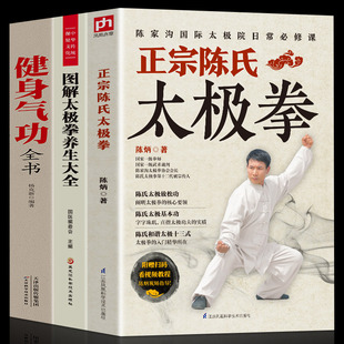 正版全3册正宗陈氏太极拳+太极拳+健身气功全书零基础学正宗太极拳书籍太极基本功和谐太极十三式太极拳学习太极拳太极拳入门书籍