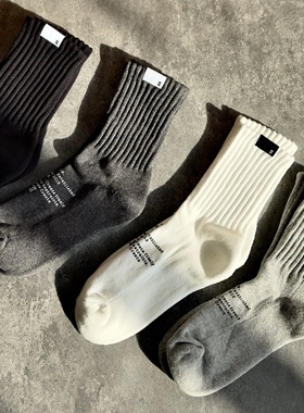 ARMOR MADNESS 日系复古印花运动高级感毛巾底保暖中筒袜运动袜子