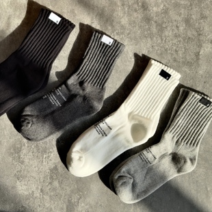 ARMOR 日系复古印花运动高级感毛巾底保暖中筒袜运动袜子 MADNESS