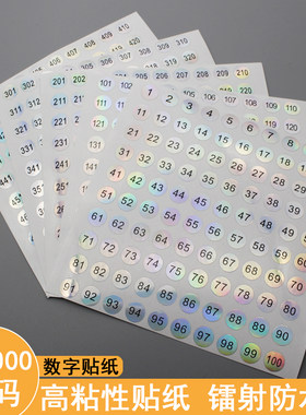 指甲油胶瓶编号数字杯子贴纸