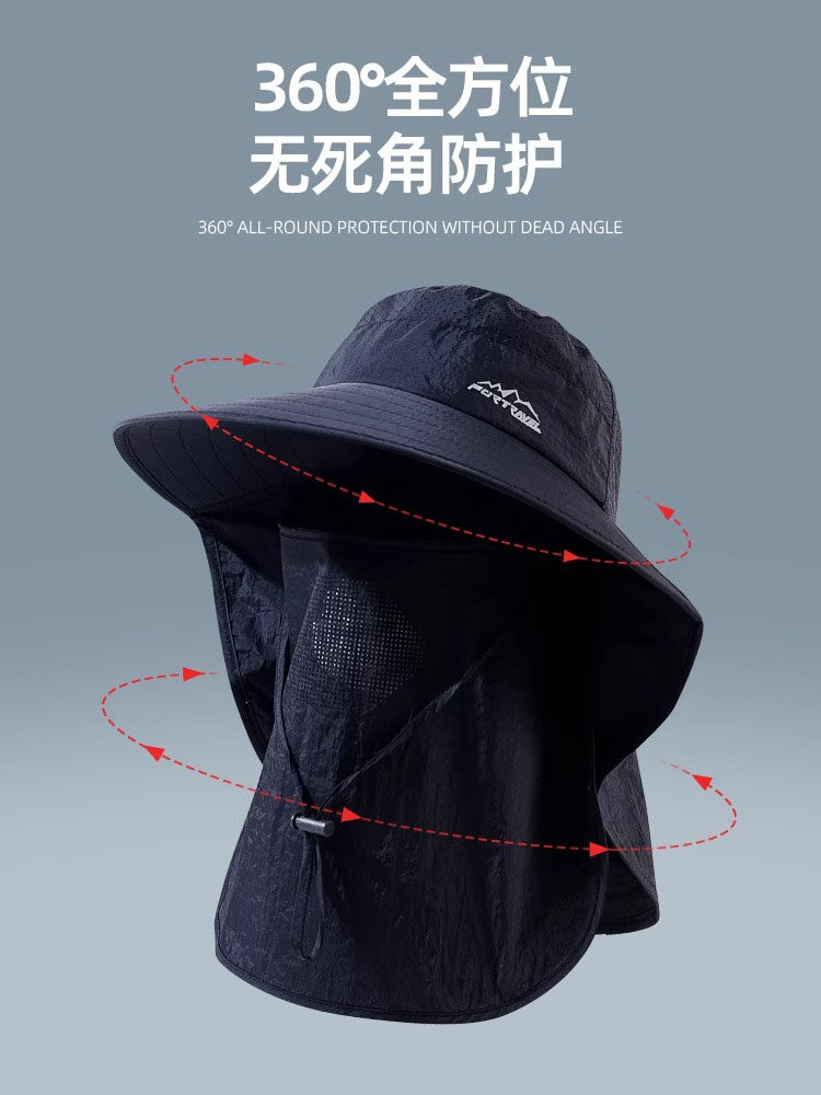 Japanese Full-Face Sun Hat: UPF 50+ UV Protection Mask - Taobao product photo 4