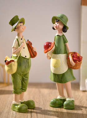 北欧风格卧室客厅酒柜情侣摆件