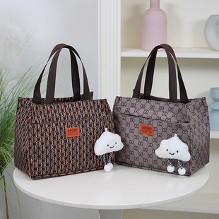 饭袋便当包上班通勤大容量2025新款学生午餐带饭手拎帆布手提袋