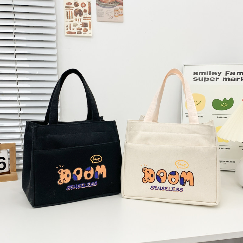 高颜值ins饭盒袋上班族帆布手提袋宝妈外出收纳包便携学生便当包,收纳整理,便当包,淘宝优惠券,粉丝福利购,淘宝优惠卷