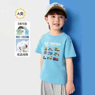 男童短袖T恤儿童纯棉上衣宽松夏装中小童新款童装婴儿宝宝打底衫