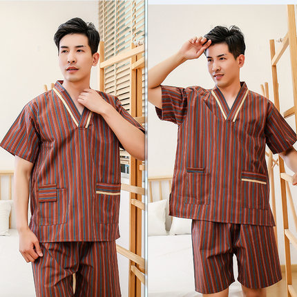 男士特大码汗蒸服加肥加大码浴服高档桑拿洗浴服按摩足疗服家居服