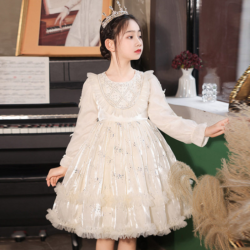 女童秋冬洛丽塔公主裙2025新款儿童学院风小清新生日舞会礼服裙子