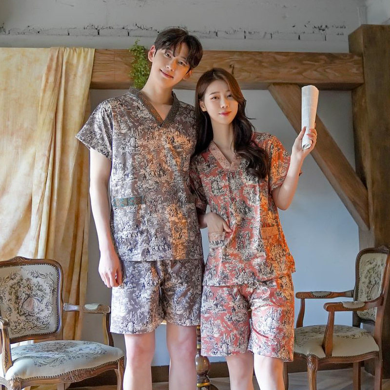 2026新款贡缎汗蒸服男女浴服桑拿服丝棉洗浴衣足浴养生服汤泉浴场