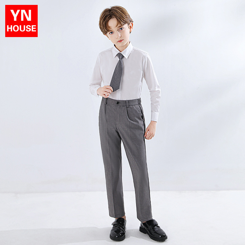 儿童西装套装帅气英伦风花童礼服男童小西服中大童男孩钢琴演出服