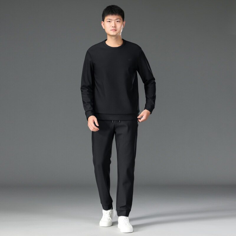 休闲卫衣男士2026春套装秋季工作服男纯色运动服一套秋冬款两件套