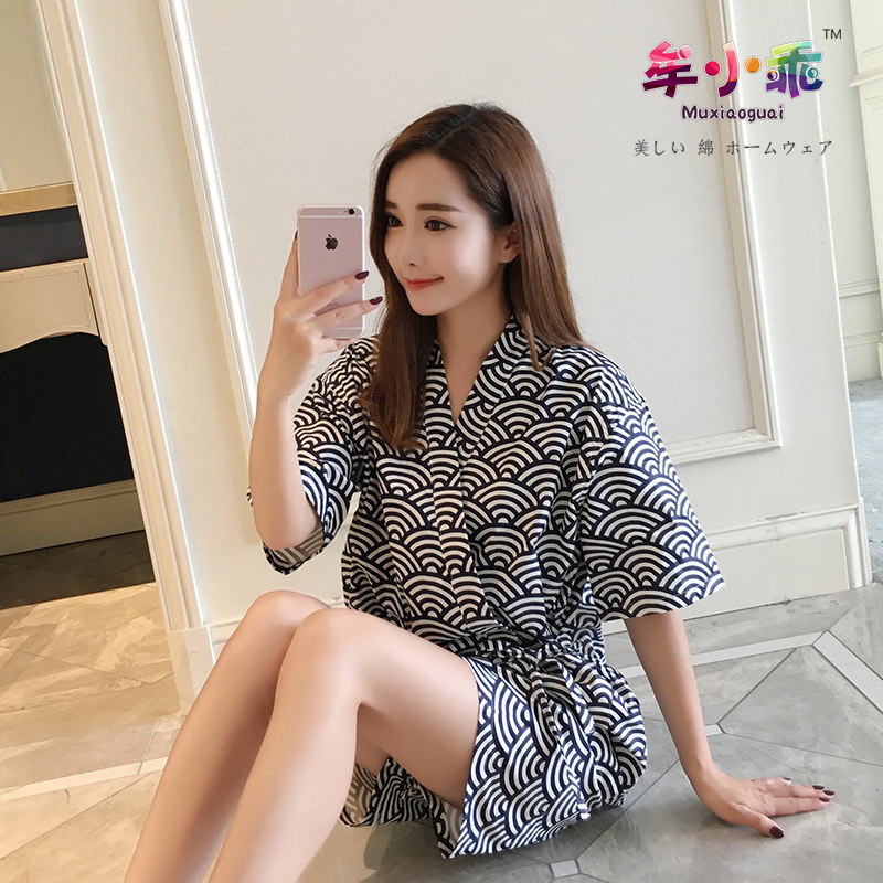 浴袍全棉情侣儿童日式和服