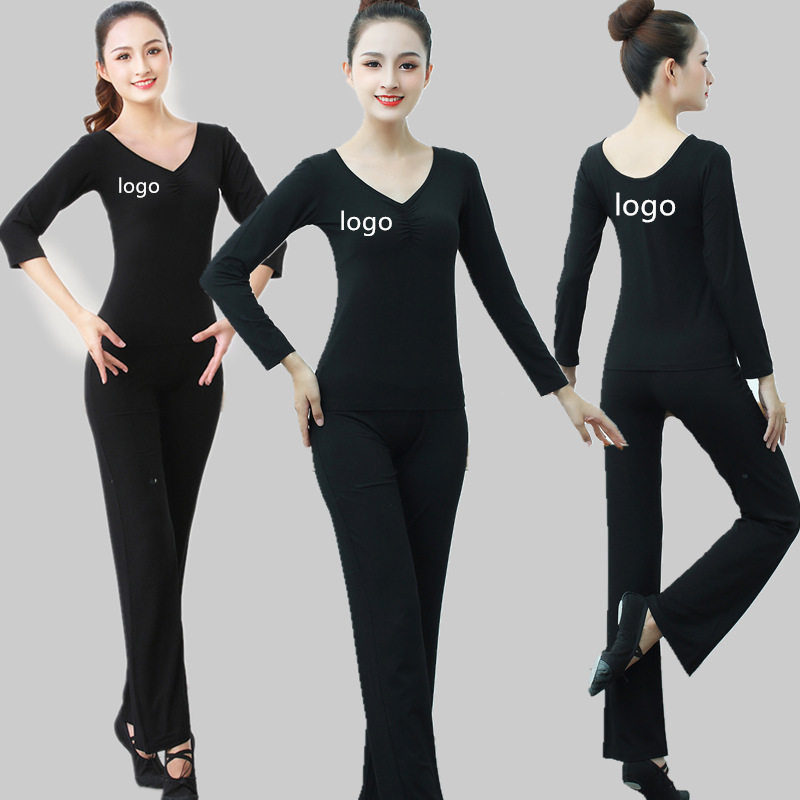 2026新款瑜伽服套装秋季长袖莫代尔练功健身服女形体服舞蹈瑜伽服
