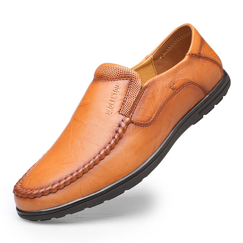 2025春季新款鞋商务休闲鞋男款圆头舒适头层软平底爸爸鞋真皮透气,流行男鞋,单鞋,淘宝优惠券,粉丝福利购,淘宝优惠卷