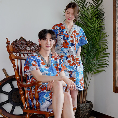 汗蒸服男女情侣韩版桑拿足浴服洗浴服家居服按摩服大码套装养生