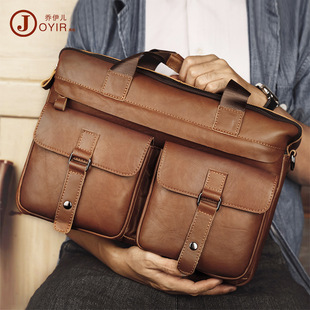 新款电脑手提包欧美复古斜挎单肩包新款男士公文包商务男包外贸