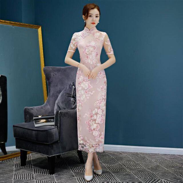 2026新款旗袍长款春夏改良版优雅年轻款宴会显瘦风连衣裙少女礼服