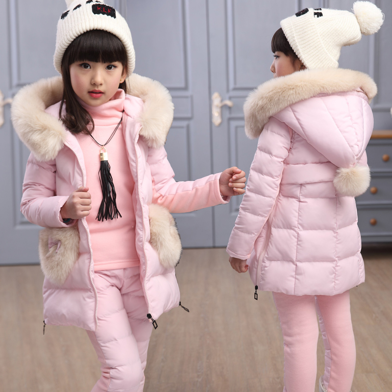 5女童冬裝11套裝2018新款6三件套裝10加厚9棉衣棉服8冬天12歲潮