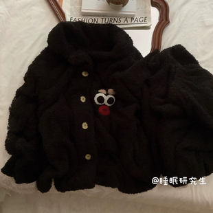 【水星之旅】秋冬季情侣款睡衣家居服软酪绒套装蓄热纱线