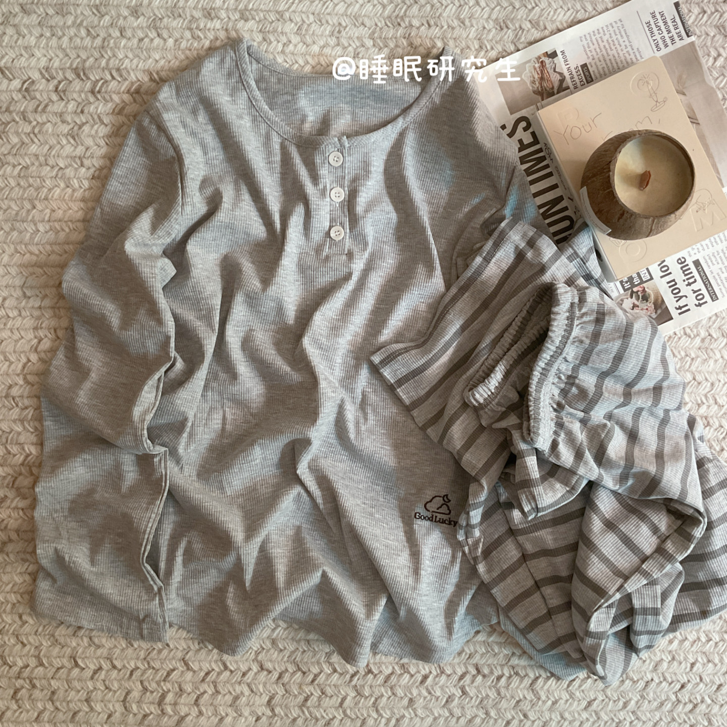 Basic Wear春夏季女睡衣弹力软料日系简约莫代尔家居服套装可外穿