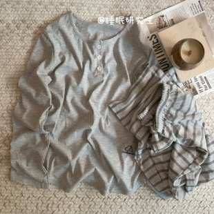 可外穿 女睡衣弹力软料日系简约莫代尔家居服套装 Basic Wear春夏季