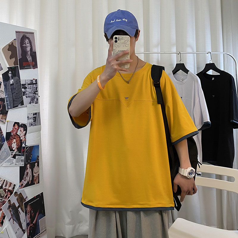 t恤短袖夏潮牌潮流半截袖ins时尚2021新款港风衣服A161-T301图片