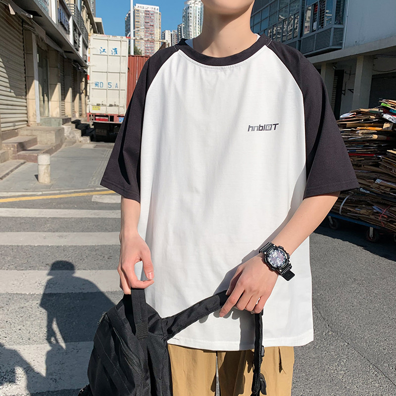 香港潮牌夏季短袖t恤男潮流修身圆领百搭上衣男装insA161-T30-P30,男装T恤,电商A161