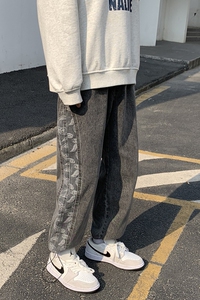 男士牛仔裤男潮牌修身小脚韩版潮流裤春秋款休闲A161-K215-P45图片