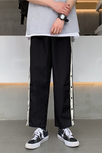 春秋季潮牌牛仔裤韩版潮流宽松直筒休闲长裤A161-G818图片
