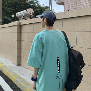 夏季短袖T恤男潮牌半袖宽松体恤港风百搭ins潮衣服A161-T13