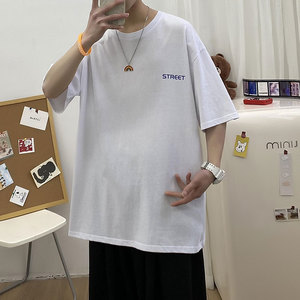 潮牌短袖男T恤夏季新款半袖港风大码ins简约体恤A161-T44-P25图片