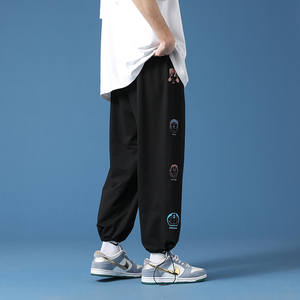 休闲裤男2021春秋韩版潮流束脚修身夏季薄款长裤A161-K732-P50图片