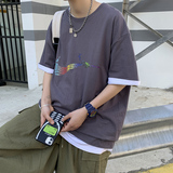 夏季2021新款短袖T恤男潮牌潮流百搭ins宽松打底衫A161-T12-P25，男装T恤，电商A161