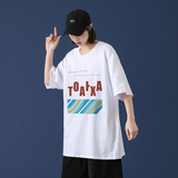 短袖t恤男夏装新款韩版潮流圆领半袖潮牌印花上衣服A161-T40，男装T恤，电商A161