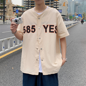 短袖衬衫2021夏季新款青年修身休闲半袖衬衣 DS161-D0585-特图片