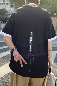 夏季短袖T恤男潮牌半袖宽松体恤港风百搭ins潮衣服A161-T13图片