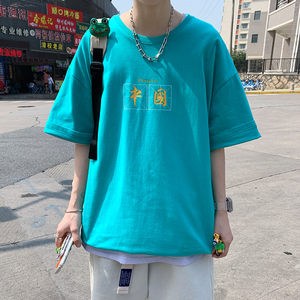 ins潮牌短袖t恤夏季潮流宽松体恤打底衫半袖衣服A161-T43-P25图片