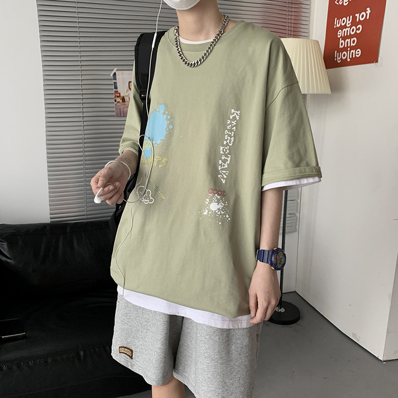 香港潮牌夏季短袖男韩版ins百搭宽松T恤潮流bf风体恤A161-T24,男装T恤,电商A161