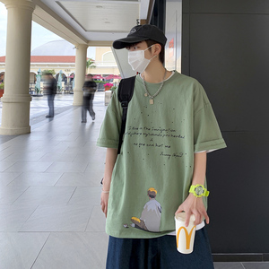 港潮牌个性夏季短袖日系百搭大码T恤潮流宽松ins体恤A161-T08图片