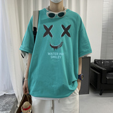 日系男潮流潮牌半截袖五分短袖T恤ins港风宽松上衣服A161-T19，男装T恤，电商A161