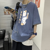 2021新款短袖男潮牌潮流宽松超火百搭潮ins港风T恤A161-T28，男装T恤，电商A161