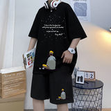 男短袖t恤夏季2021新潮流帅气一套搭配潮牌短裤套装A161-TZ07，男装套装，电商A161