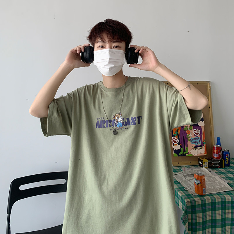 男短袖t恤潮流简约百搭宽松潮流港风ins中袖A161-T88081-特P20,男装T恤,电商A161