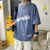 白色短袖t恤男夏季潮牌韩版潮流个性圆领男装体恤A161-T22-P25，男装T恤，电商A161