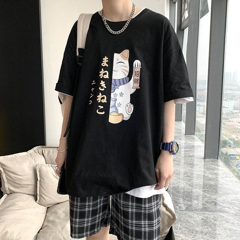 短袖t恤男士潮牌潮流ins百搭休闲夏季新款青少年半袖A161-T28图片