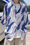 短袖衬衫2021夏季新款青年修身休闲半袖衬衣潮牌A161-W1030-P35，男装衬衫，电商A161