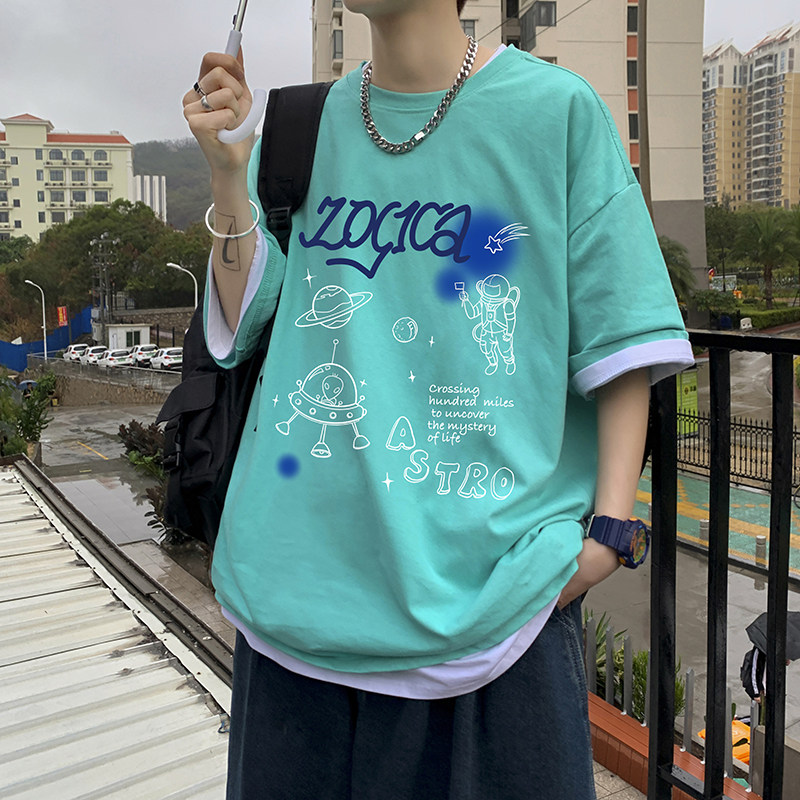 2021新款夏季半袖男短袖T恤男装潮牌潮流上衣服A161-T05-P25,男装T恤,电商A161