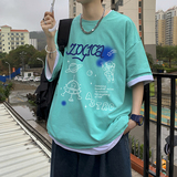 短袖t恤男夏季潮流百搭宽松半袖体恤ins潮牌上衣服A161-T05-P25，男装T恤，电商A161