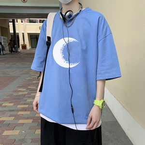 夏季新款潮牌短袖男ins潮简约百搭韩版潮流t恤打底衫A161-T09图片