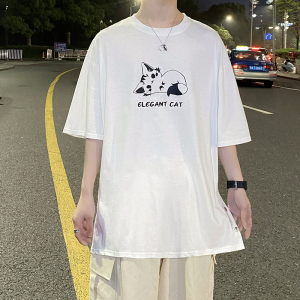 夏季男生短袖潮牌潮流ins宽松半袖时尚T恤潮A161-T088图片